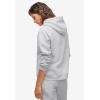 ellos Plus Size Hooded Fleece Boxy Sweatshirt(Heather Grey)