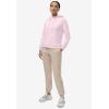 ellos Plus Size Hooded Fleece Boxy Sweatshirt(Misty Rose)