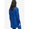 ellos Plus Size Oversized Linen-Blend Boyfriend Shirt(Dark Sapphire)