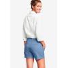 ellos Plus Size Stretch Chino Mid-Rise Shorts(Pale Indigo)