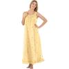 Dreams & Co. Plus Size Long Embroidered Gown(Banana)