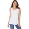 Woman Within Plus Size Beaded Tank Top(White)