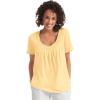 Woman Within Plus Size Crochet-Trim Knit Top(Banana)