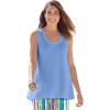 Woman Within Plus Size High-Low Tank(French Blue)