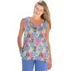 Woman Within Plus Size High-Low Tank(New Khaki Rainforest)