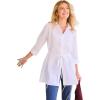 Woman Within Plus Size Perfect Pocket Long Shirt(White)