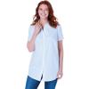 Woman Within Plus Size Petite Perfect Short Sleeve Shirt(White)
