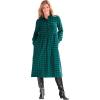 Woman Within Plus Size Plaid Flannel A-Line Shirtdress(Rich Jade Plaid)