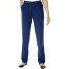 Woman Within Plus Size Tall Straight-Leg Stretch Ponte-Knit Pull-On Pants(Navy)