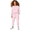 ellos Plus Size Boxy Fleece Sweatshirt(Misty Rose)