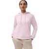 ellos Plus Size Hooded Fleece Boxy Sweatshirt(Misty Rose)