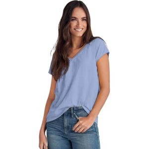 Ellos Plus Size Crochet Trim Tee(Periwinkle Mist)