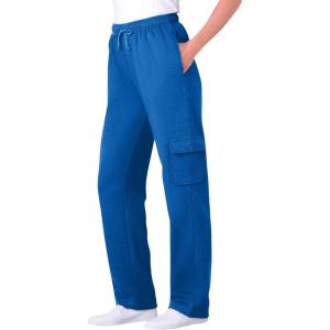Woman Within Plus Size Better Fleece Cargo Sweatpant (Petite & Tall Available)(Bright Cobalt)