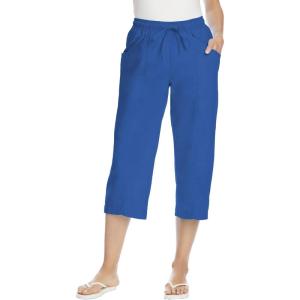 Woman Within Plus Size Boardwalk Capri(Bright Cobalt)
