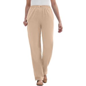 Woman Within Plus Size Tall 7-Day Corduroy Straight-Leg Pant – 32 W, New Khaki
