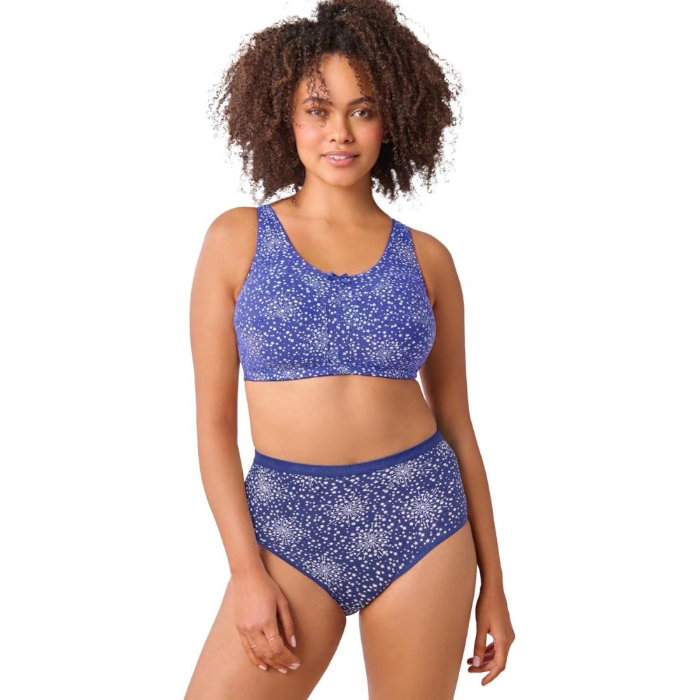 imageComfort Choice Womens Plus Size Cotton BackClose Wireless Bra