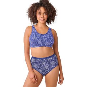 Comfort Choice Women’s Plus Size Cotton Back-Close Wireless Bra