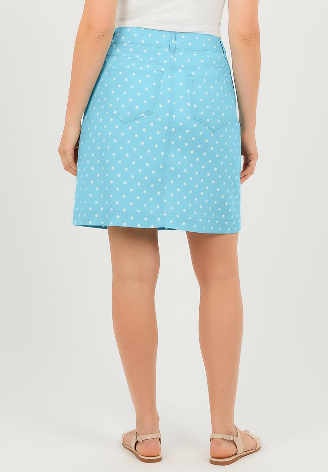 imageWoman Within Plus Size Adjustable Waist Chino SkortSeamist Blue Dot