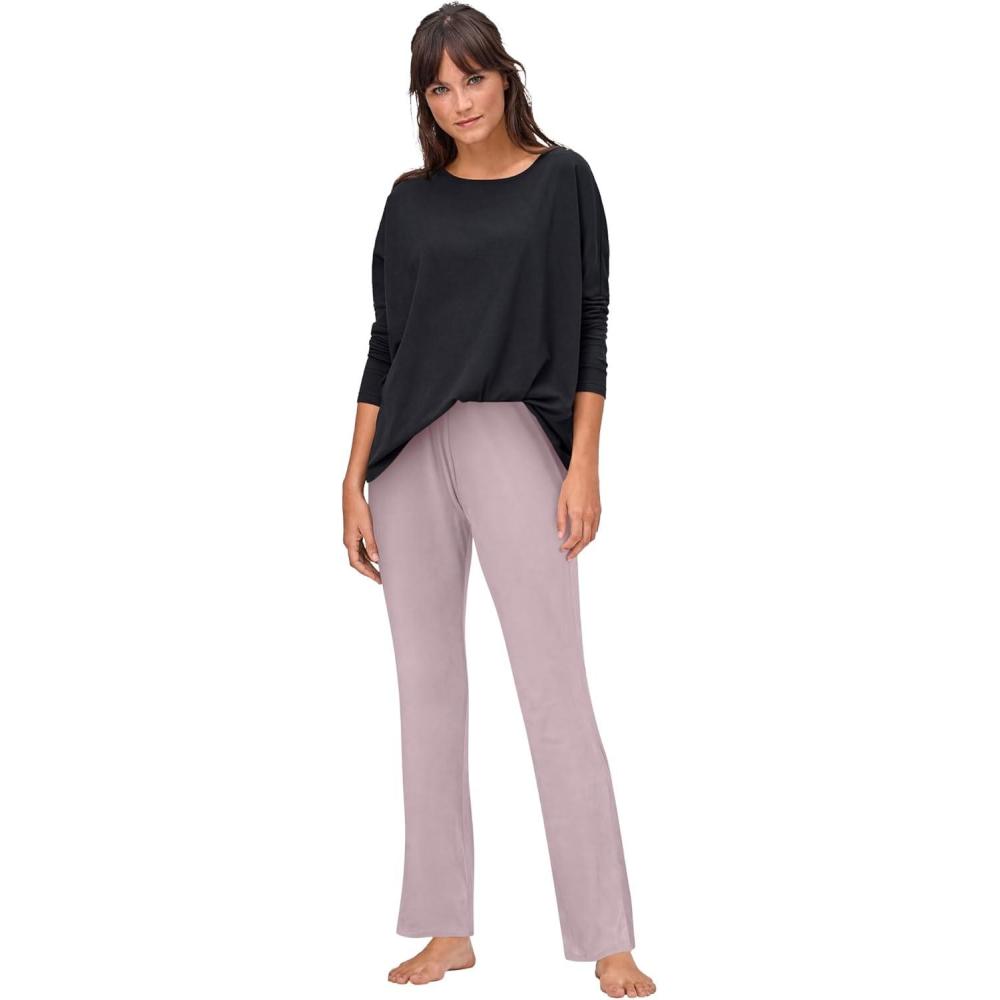 imageellos Plus Size Velour Bootcut Lounge PantsLilac Blush