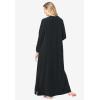 Dreams & Co. Plus Size Long Sherpa Lounger(Black)