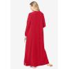 Dreams & Co. Plus Size Long Sherpa Lounger(Classic Red)