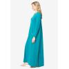 Dreams & Co. Plus Size Long Sherpa Lounger(Deep Teal)