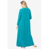 Dreams & Co. Plus Size Long Sherpa Lounger(Deep Teal)