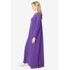 Dreams & Co. Plus Size Long Sherpa Lounger(Plum Burst)