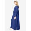 Dreams & Co. Plus Size Long Sherpa Lounger(Ultra Blue)