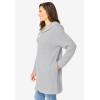 Woman Within Plus Size Hoodie Shaker Cardigan Sweater(Heather Grey)