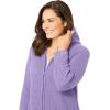 Woman Within Plus Size Hoodie Shaker Cardigan Sweater(Soft Iris)