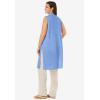 Woman Within Plus Size Lightweight Linen Vest Sweater(French Blue)