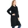 Woman Within Plus Size Perfect Cotton Duster Sweater(Black)