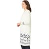 Woman Within Plus Size Perfect Cotton Duster Sweater(Ivory Aztec)