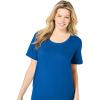 Woman Within Plus Size Perfect Short-Sleeve Scoopneck Maxi Tee Dress(Bright Cobalt)