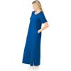 Woman Within Plus Size Perfect Short-Sleeve Scoopneck Maxi Tee Dress(Bright Cobalt)