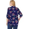 Woman Within Plus Size Rayon Pintucked Effortless Tunic Blouse(Banana Airy Floral)