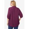 Woman Within Plus Size Rayon Pintucked Effortless Tunic Blouse(Deep Claret)