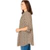 Woman Within Plus Size Rayon Pintucked Effortless Tunic Blouse(New Khaki Geo)