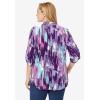 Woman Within Plus Size Rayon Pintucked Effortless Tunic Blouse(Pretty Orchid Texture)