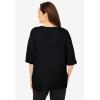 Woman Within Plus Size Relaxed Tee(Black Graphic)