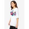 Woman Within Plus Size Relaxed Tee(White Graphic)
