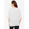 Woman Within Plus Size Relaxed Tee(White Graphic)