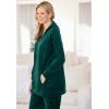 Woman Within Plus Size Velour Hoodie Sweatshirt(Emerald Green)
