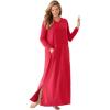 Dreams & Co. Plus Size Long Sherpa Lounger(Classic Red)