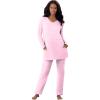 Dreams & Co. Plus Size Petite 2-Piece Lounge Set(Pink)