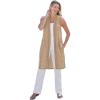 Woman Within Plus Size Lightweight Linen Vest Sweater(New Khaki)