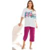 Woman Within Plus Size Relaxed Tee(White Graphic)