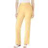 Woman Within Plus Size Straight Leg Linen Pant(Banana)