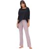 ellos Plus Size Velour Bootcut Lounge Pants(Lilac Blush)